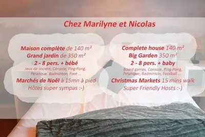 Plan de l'établissement Maison 140m2 au calme - Beau jardin - à 15mn à pied du Centre-ville de COLMAR