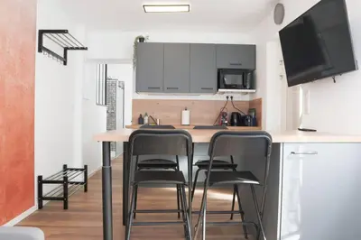 Cuisine ou kitchenette dans l'établissement {Le Factory}, proche EuroAirport