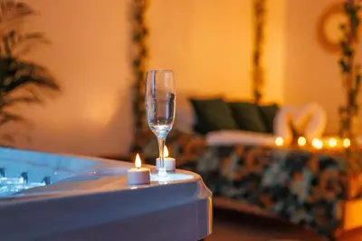 Un ou plusieurs lits dans un hébergement de l'établissement Gîte-Spa Nature