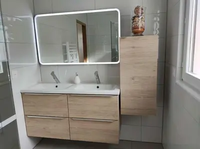 Salle de bains dans l'établissement Maison individuelle, 10 minutes de Colmar 4 chambres - 8 personnes - 2 sdb