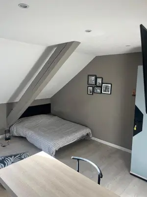 Un ou plusieurs lits dans un hébergement de l'établissement Studio, étage 3, spacieux refait à neuf