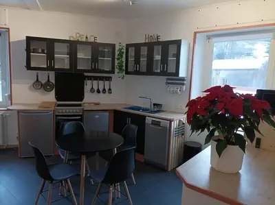 Cuisine ou kitchenette dans l'établissement Marguerite