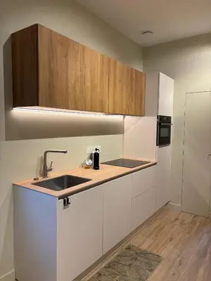 Cuisine ou kitchenette dans l'établissement Les chambres de la Villa Oberlin