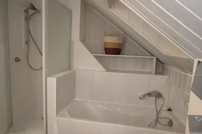Salle de bains dans l'établissement Au sapin d'argent