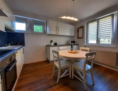 Cuisine ou kitchenette dans l'établissement Rooms 4 persons Kaysersberg