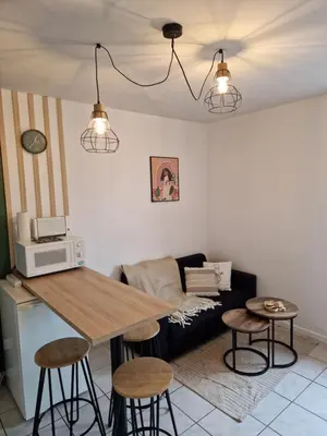 Coin salon dans l'établissement Bel appartement rénové (Le Nichoir)
