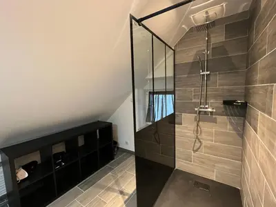 Salle de bains dans l'établissement Gîte Au Creux Du Moulin