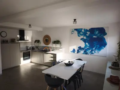 Cuisine ou kitchenette dans l'établissement Près colmar 6