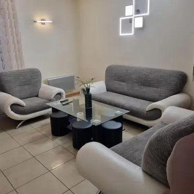 Coin salon dans l'établissement Les Cigognes de Andolsheim