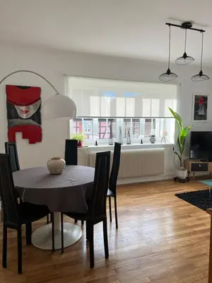 Coin salon dans l'établissement Location chez marie