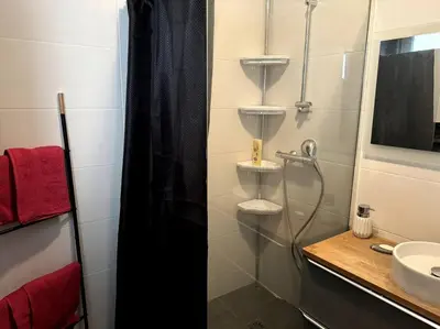 Salle de bains dans l'établissement Charmant appartement de 3 pièces, Colmar