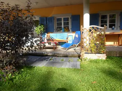 Jardin de l'établissement Les Volets Bleus Alsace Vosges