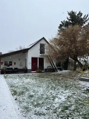L'établissement Maison « jardin la cigogne » en hiver