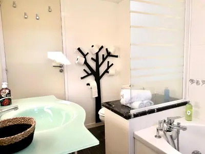 Salle de bains dans l'établissement APPARTEMENT DUPLEX