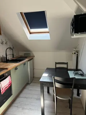 Cuisine ou kitchenette dans l'établissement La Mulhousienne F3 Centre ville