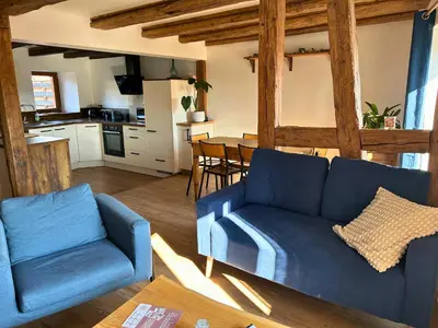 Cuisine ou kitchenette dans l'établissement La p'tite maison