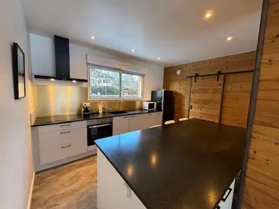 Cuisine ou kitchenette dans l'établissement Duplex le Red Cedar avec terrasse et jardin