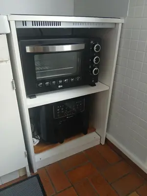 Cuisine ou kitchenette dans l'établissement Gîte doux repos en campagne 10 min Colmar