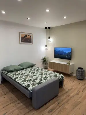 Un ou plusieurs lits dans un hébergement de l'établissement Bali suites - Basel / Dreilander