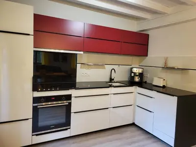 Cuisine ou kitchenette dans l'établissement Relais nature et randonnées