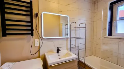 Salle de bains dans l'établissement F2* * * 80M DU LAC avec vue+terrasse+proche centre