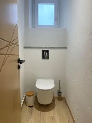 Salle de bains dans l'établissement Appartement lumineux avec balcon