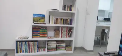 Bibliothèque dans l'appartement