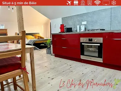 Cuisine ou kitchenette dans l'établissement Le Clos des Maraîchers