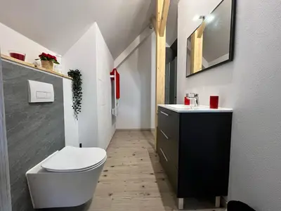 Salle de bains dans l'établissement Le Clos des Maraîchers