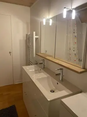 Salle de bains dans l'établissement Villa sans soucis