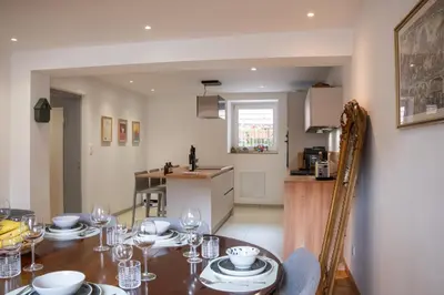 Cuisine ou kitchenette dans l'établissement Gîte La Grange