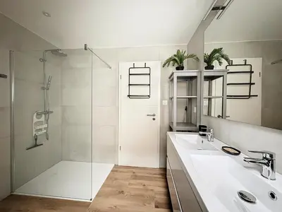 Salle de bains dans l'établissement Le Gite du Kaiser