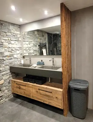 Salle de bains dans l'établissement Chalet Pura Vida - En pleine nature, tout confort