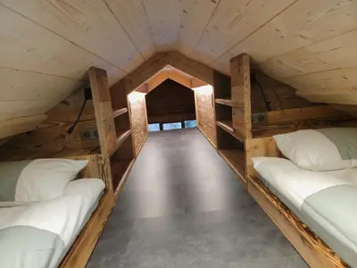 Un ou plusieurs lits dans un hébergement de l'établissement Chalet Pura Vida - En pleine nature, tout confort
