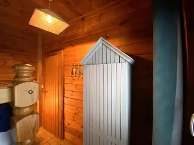 Plan de l'établissement LE FISHING LODGE Chalet en bois avec bain nordique