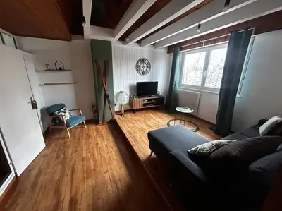 Coin salon dans l'établissement Appartement Love à Lauw