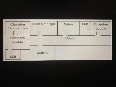 Plan de l'établissement Gîte familial 6 personnes