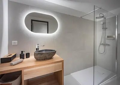 Salle de bains dans l'établissement Au Grès Des Vosges - 01
