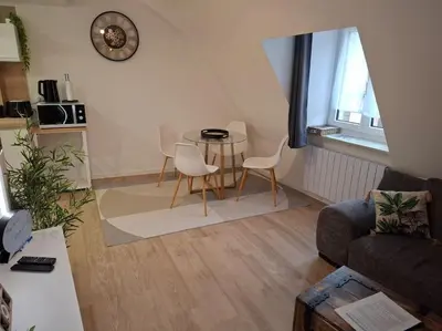 Coin salon dans l'établissement Bel Appartement, Sélestat
