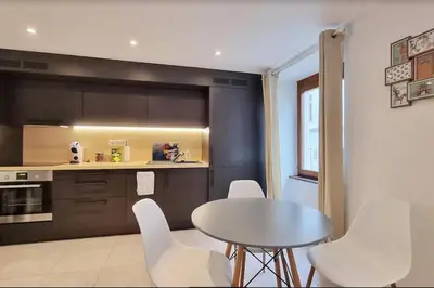 Cuisine ou kitchenette dans l'établissement SouthBay Appartement Hyper Centre Mulhouse
