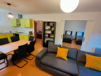 Coin salon dans l'établissement Industriel F3 Appartement