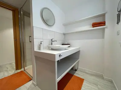Salle de bains dans l'établissement La Grande Ourse - Chambre cosy 2 pers - L'Alcôve de l'Ours