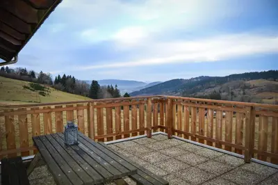 Paysage naturel près de le chalet
