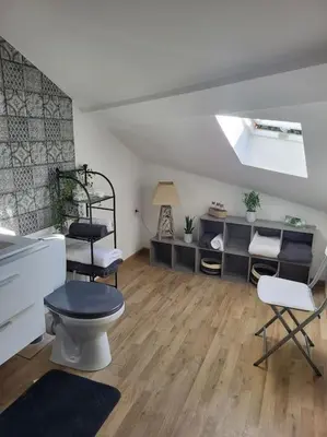 Coin salon dans l'établissement Au cœur du Val d'argent Duplex atypique à Sainte-Marie-aux-Mines