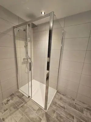 Salle de bains dans l'établissement appartement cosy à seloncourt