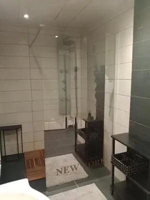 Salle de bains dans l'établissement Le petit Berger