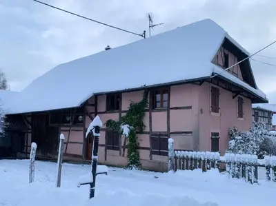 L'établissement Ferme alsacienne en hiver