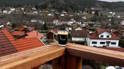 Vue générale sur la montagne ou vue sur la montagne depuis la maison de vacances