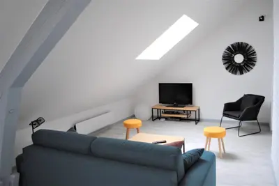 Télévision ou salle de divertissement dans l'établissement Appartement 6 pers centre Gérardmer