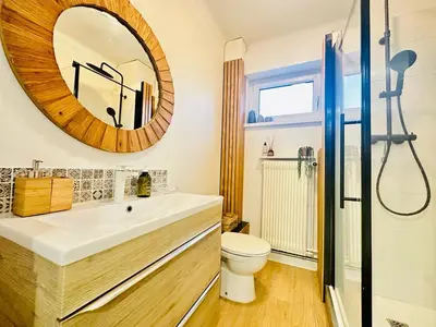 Salle de bains dans l'établissement Appartement de charme proche de Colmar